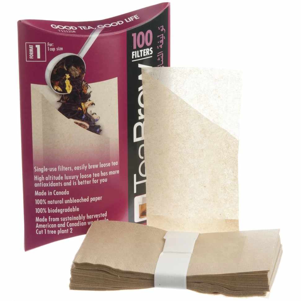 TeaBrew Paper Tea Filters: 100% Natural Unbleached