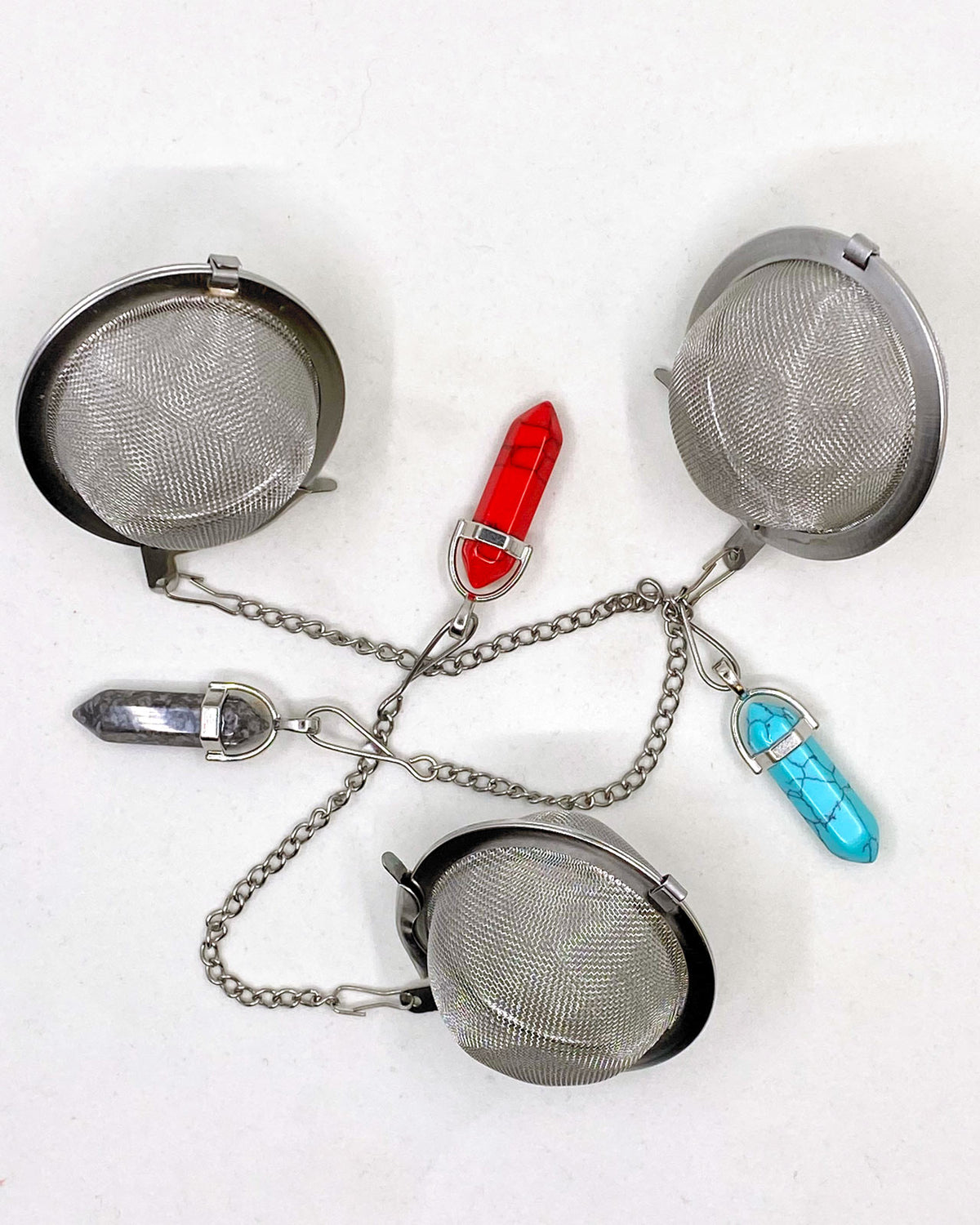 Mesh Tea Ball With Chakra Gemstone