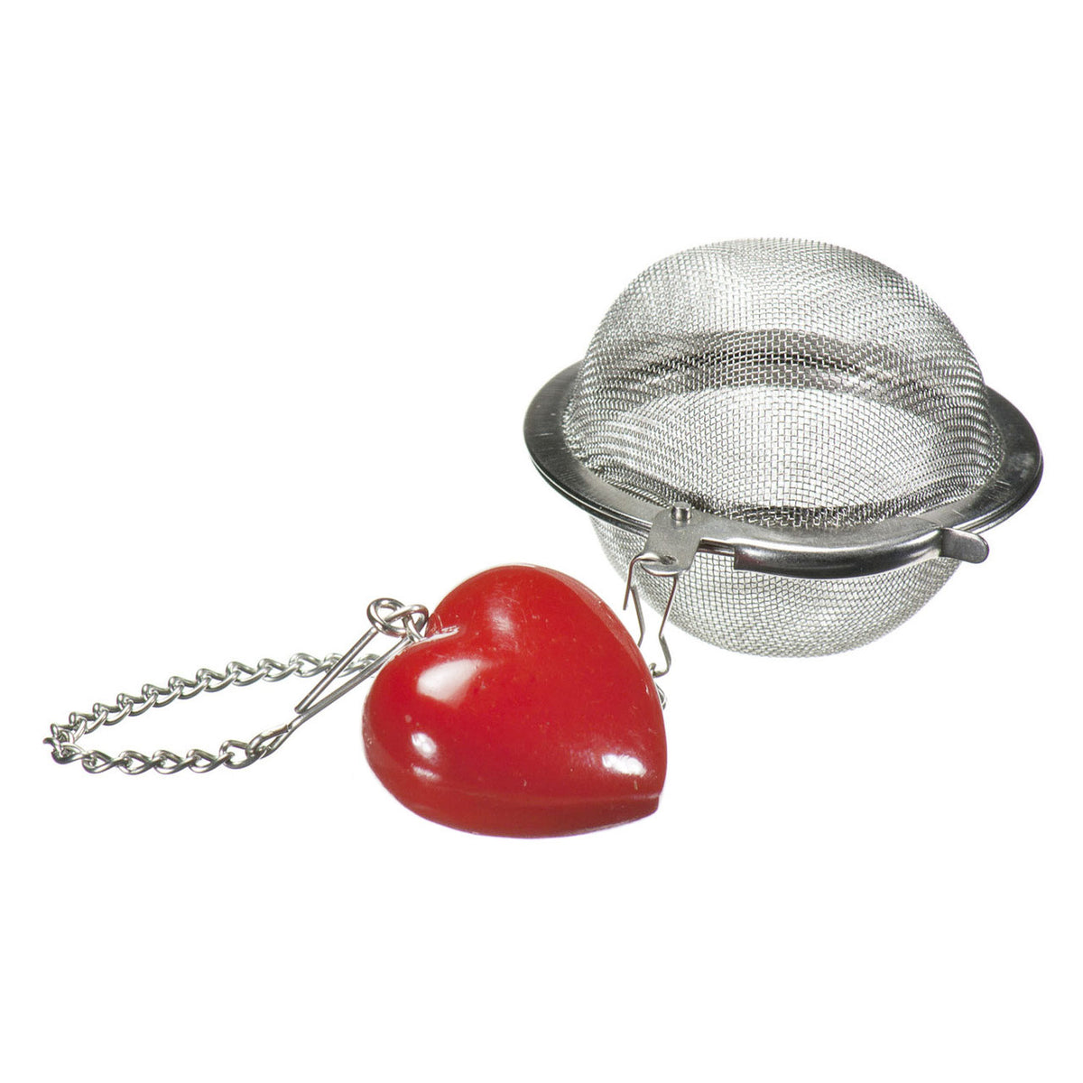 Two inch tea ball infuser with heart
